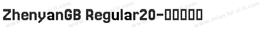 ZhenyanGB Regular20字体转换
